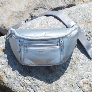 NWT Caraa Sling Bag Fanny Pack Silver